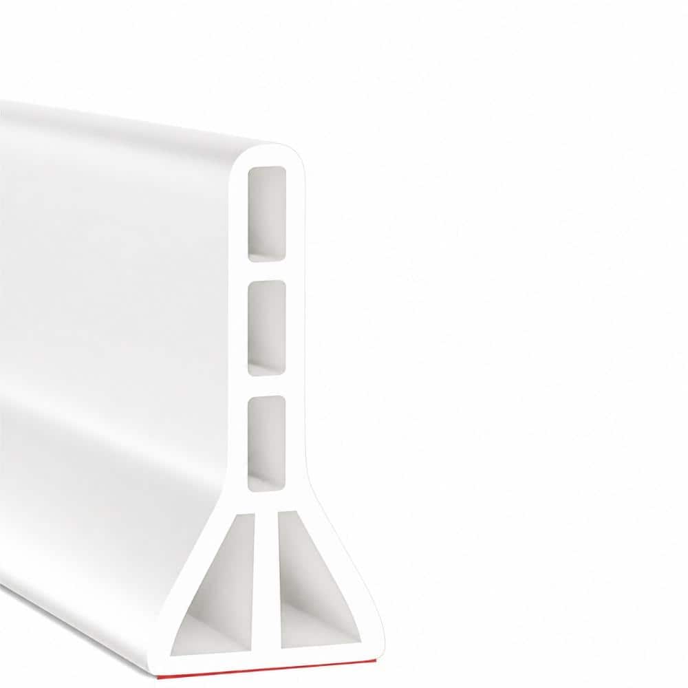 67 in. L x 3 in. H Collapsible Shower Threshold Water Dam Silicone in White-3 in. High price history on PriceWatchPro