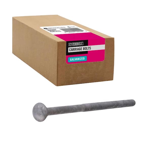 Everbilt 1/2 in.-13 x 10 in. Galvanized Carriage Bolt (25-Pack)