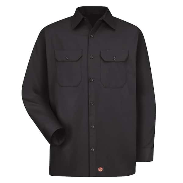 Red Kap Men's Size 2XL (Tall) Black Utility Uniform Shirt