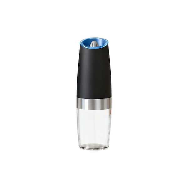 Electric Pepper and Salt Grinder Set with Adjustable Coarseness and LED Light in Stainless Steen Black