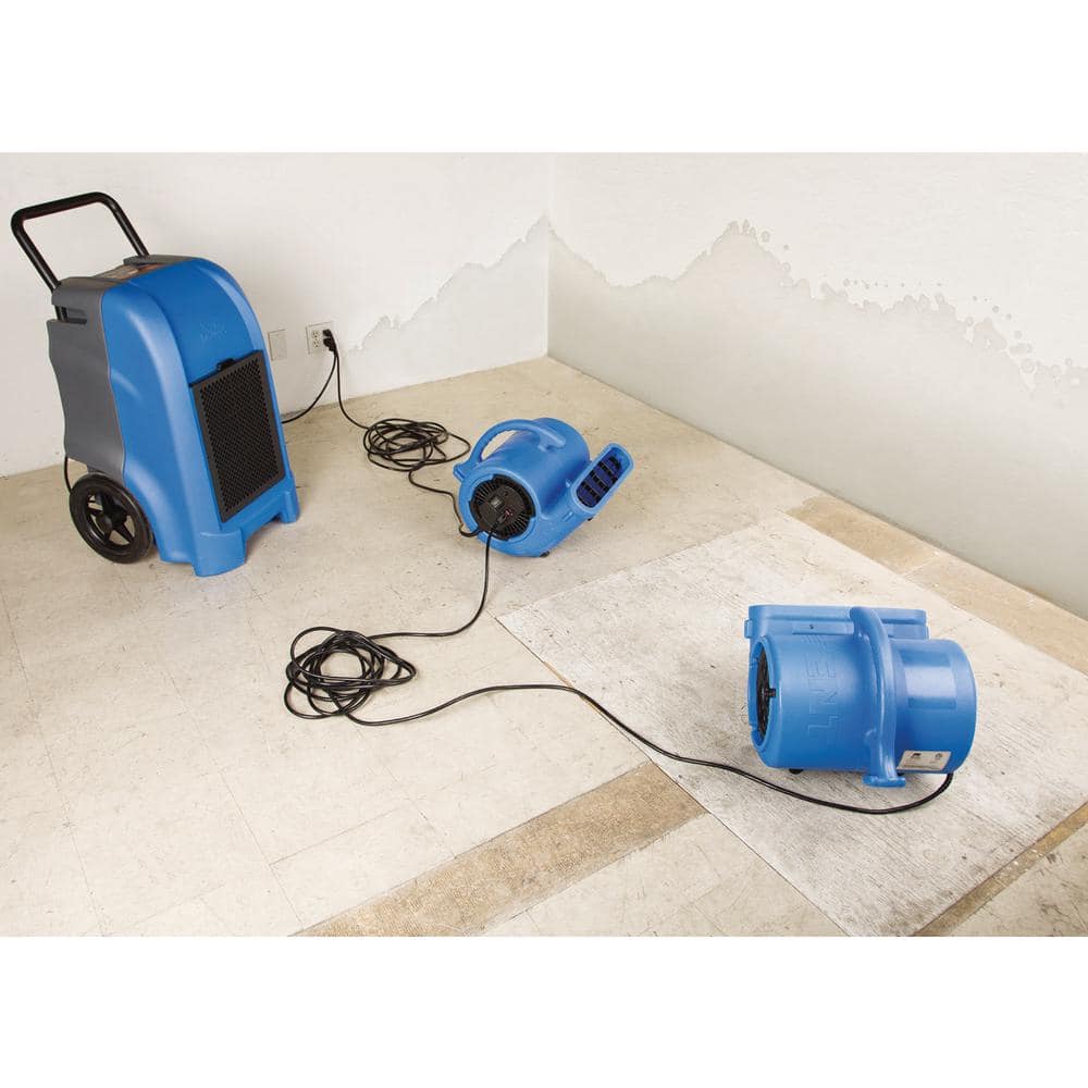 Blue Industrial Commercial Dehumidifier with Pump, 76 Pints/day