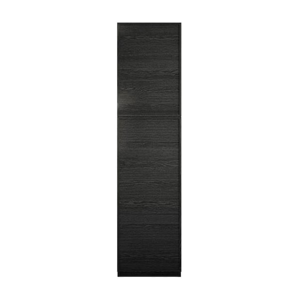 St. Tropez 15 in. x 15 in. x 60 in. Freestanding Linen Cabinet in Black Oak