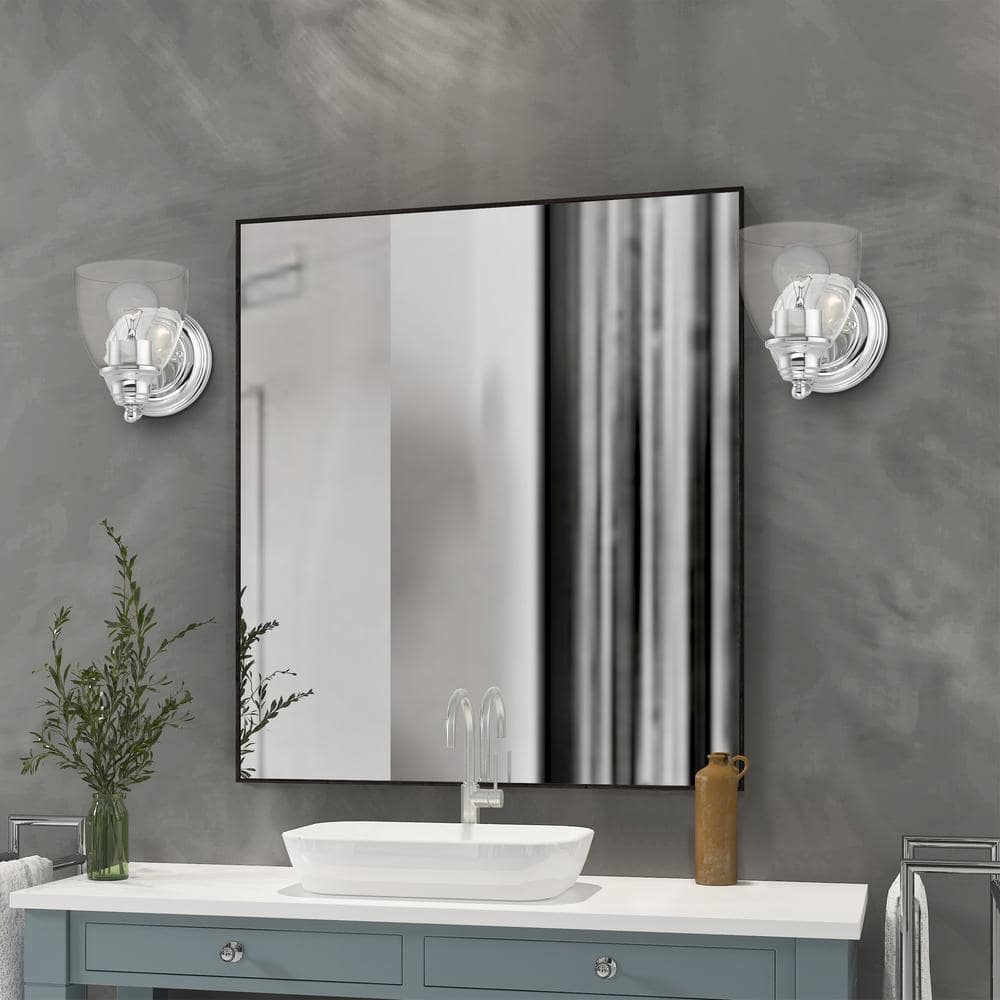 Montgomery Polished Chrome 7'' Transitional Vanity Sconce