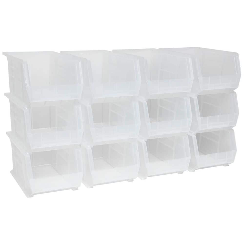 12 Pack AkroBins Plastic Storage Bins, Organizers, Clear