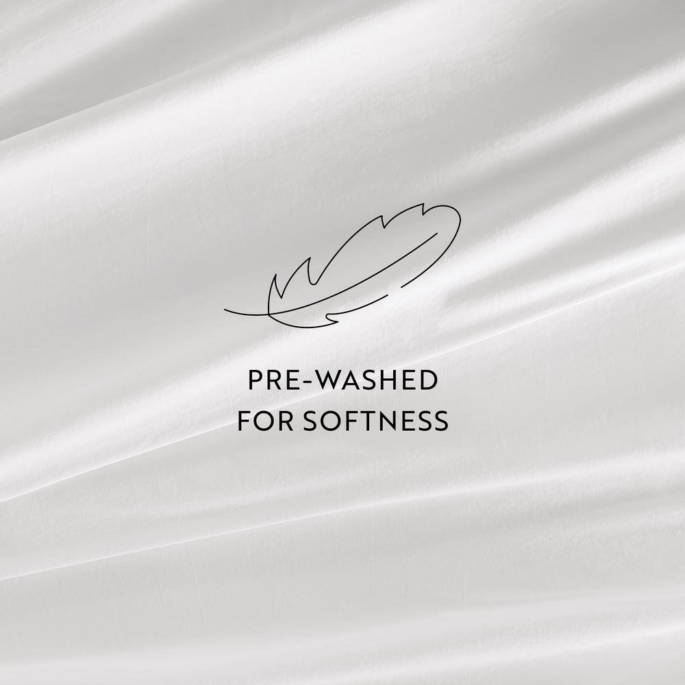 California King White Cotton Sheet Set