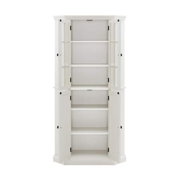 Home Source Industries Enclosed White Corner Cabinet Dc14 Wh Hd The