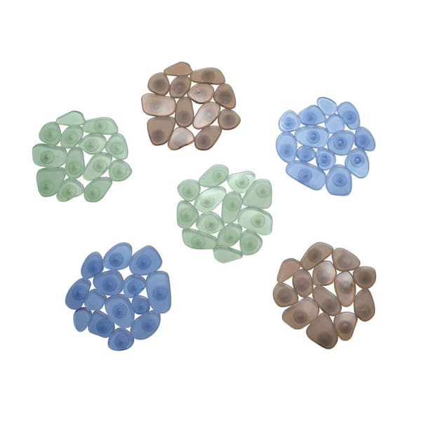 interDesign Pebblz Tub Treadz, Set/6