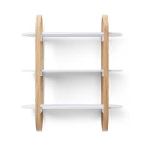 Bellwood White/Natural Decorative Wall Shelf