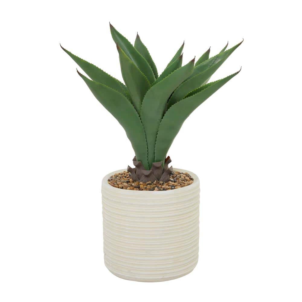 Lush 31" Agave Artificial Floor Plant in Round Plastic Pot