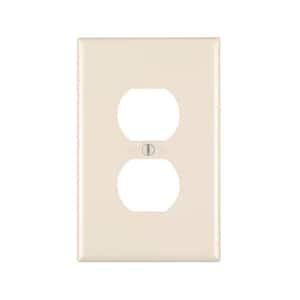 1-Gang Midway Duplex Outlet Nylon Wall Plate, Light Almond