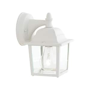 Hawthorne 1-Light Matte White Outdoor Wall Lantern Sconce