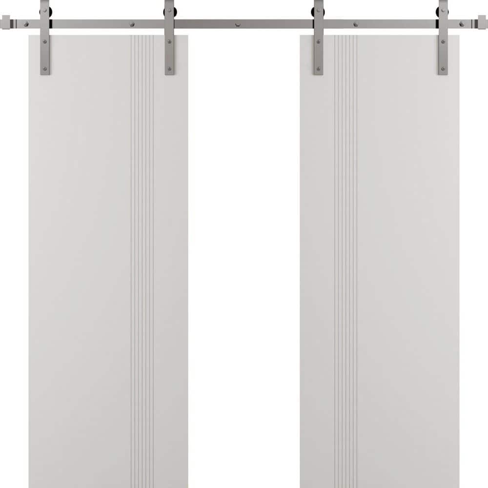 0112 48 in. x 96 in. Sold Core Arctic White Color Wood Sliding Barn Door with Hardware Kit price history on PriceWatchPro