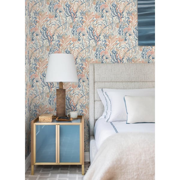 Kelp Garden Pink Tropical Reef Matte Paper Pre-Pasted Wallpaper