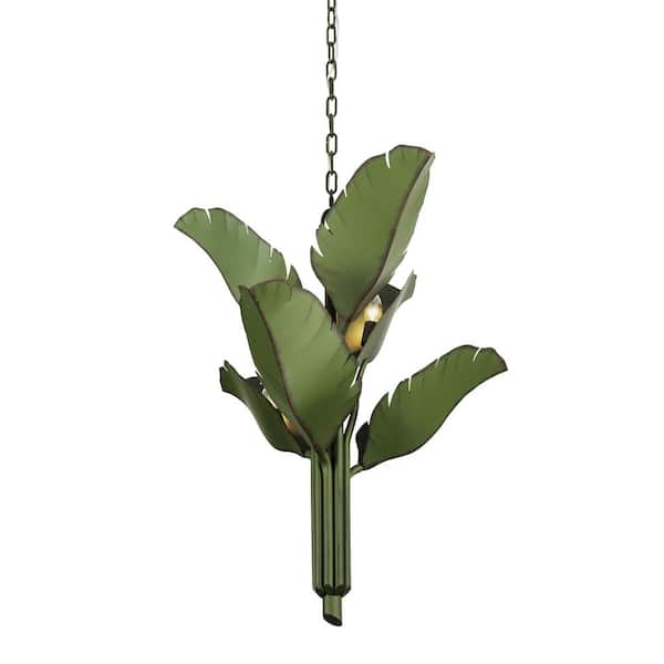 Varaluz Banana Leaf 6-Light Banana Leaf Candlestick Chandelier 901C06