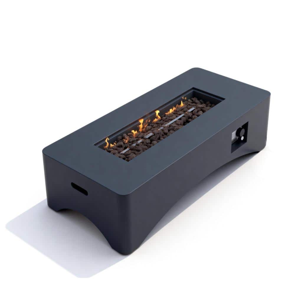 56-Inch Rectangular Propane Fire Pit Table in Dark Grey Concrete price history on PriceWatchPro