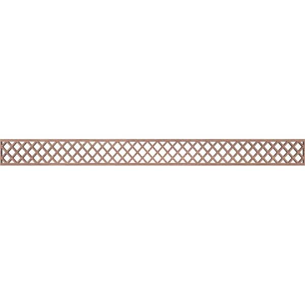Manchester Fretwork 0.375 in. D x 46.375 in. W x 4 in. L Walnut Wood Panel Moulding