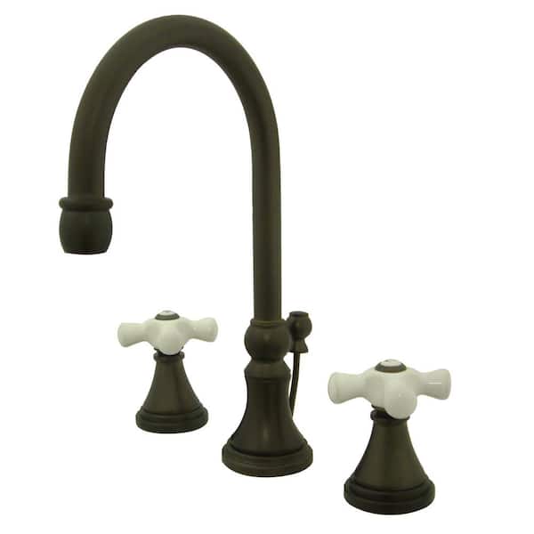 Kingston Brass Governor 8 in. Widespread 2-Handle Bathroom Faucet in Oil Rubbed Bronze