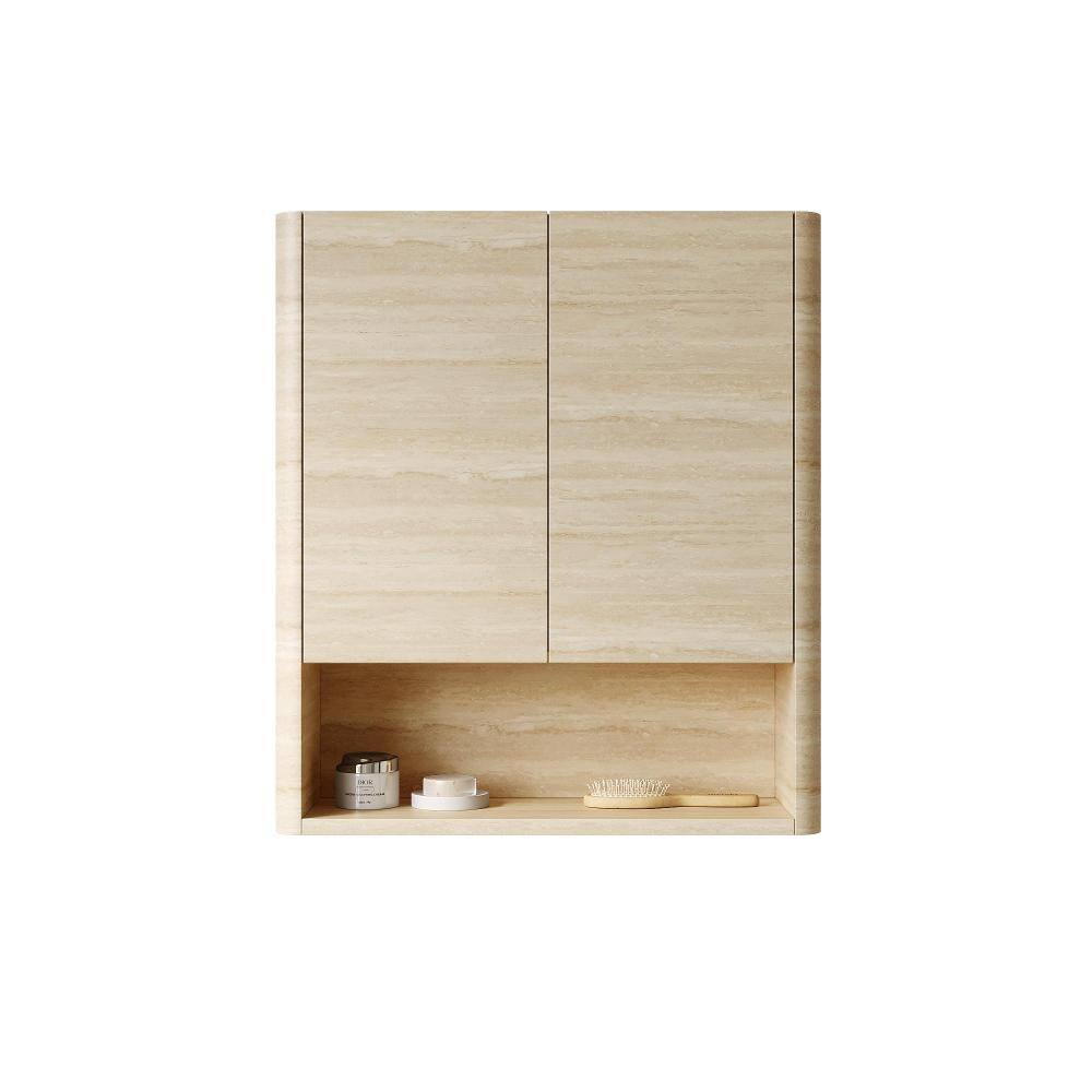 "25.98""W x 7.87""D x 29.53""H Plywood Bathroom Wall Cabinet in Beige,Open Shelf" price history on PriceWatchPro