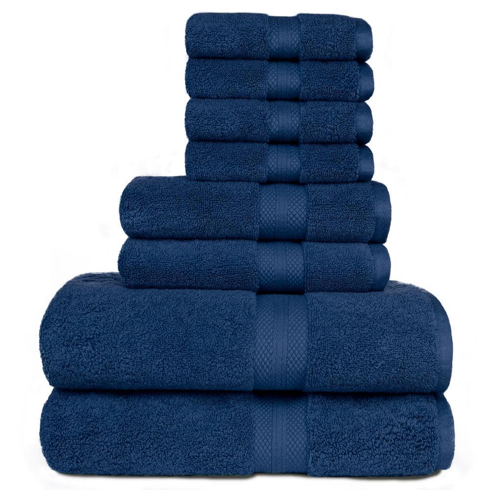 SUPERIOR Long Staple 100% Combed Cotton 700GSM, Durable, Plush and  Absorbent 6-Piece Single Ply Towel Set, 2 Face/Washcloths, 2 Hand Towels, 2  Bath