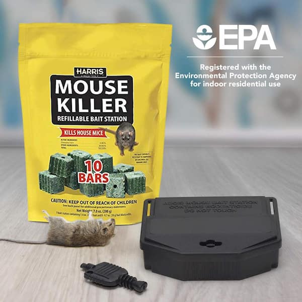 Harris Mouse Killer Bars and Locking Rat and Mouse Refillable Bait