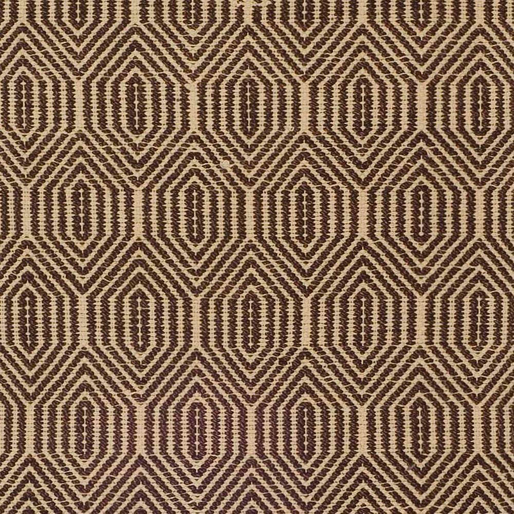 Brown Geometric Flat Woven Synthetic Area Rug, 4' x 6'