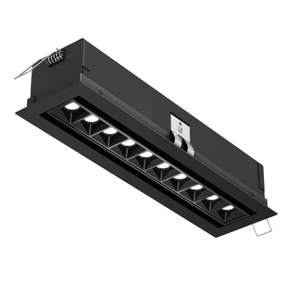 Dals Lighting 13 in. 3000K Black Gimbal Panel with Integrated Recessed