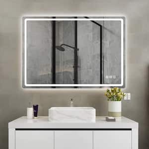 39 in. W x 27.5 in. H Frameless Rectangular LED Light Bathroom Vanity Mirror