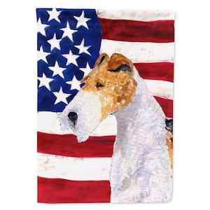 2.33 ft. x 3.33 ft. Polyester USA American 2-Sided Flag with Fox Terrier 2-Sided Flag Canvas House Size Heavyweight