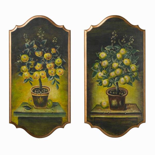 Antique Reproductions 37 in. Lemon Tree Wall Panel (2-Piece)