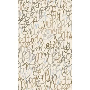 Light Grey Abstract Geometric Print Non-Woven Non-Pasted Textured Wallpaper 57 Sq. Ft.
