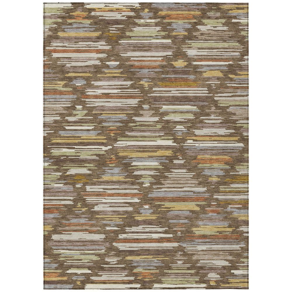 Chantille Machine Washable Indoor/Outdoor Abstract ACN2502 Chocolate 3 ft. x 4 ft. Area Rug price history on PriceWatchPro