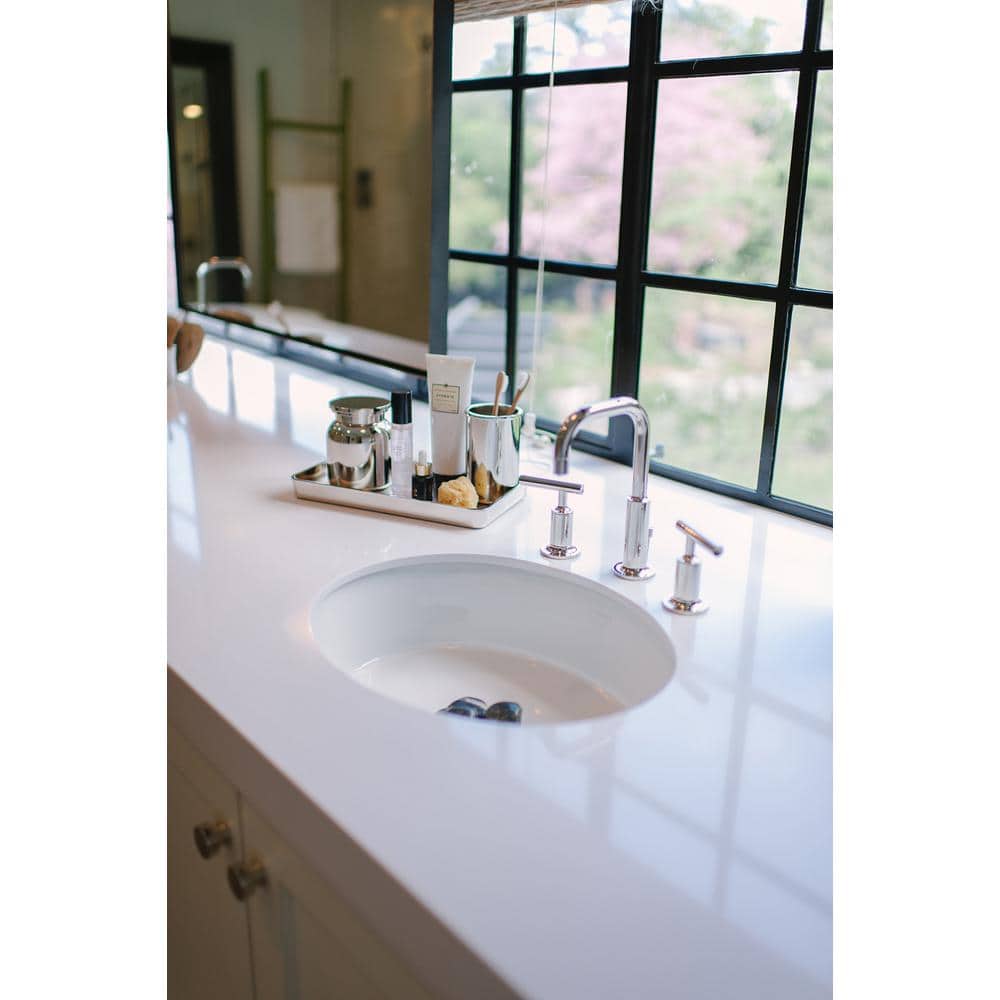 Verticyl Biscuit Ceramic Oval Undermount Bathroom Sink