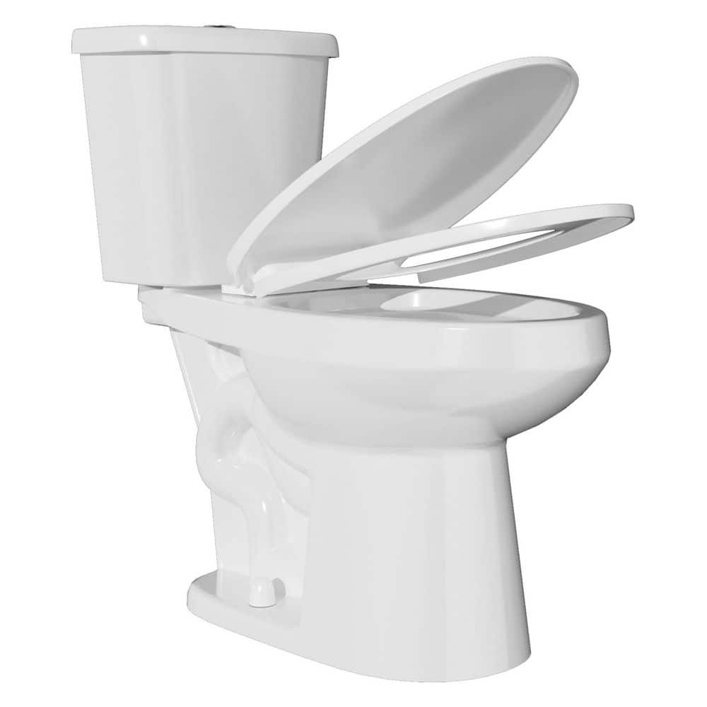 17 in. ADA Toilet Chair Height 1.1/1.6 GPF Dual Flush Elongated 2-Pcs Toilet in White with Map Flush 1000g Seat Included price history on PriceWatchPro