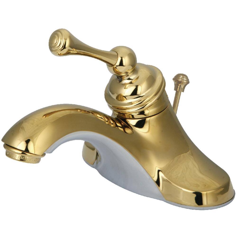 Kingston Brass Victorian 4 In Centerset Single Handle Bathroom Faucet   Polished Brass Kingston Brass Centerset Bathroom Faucets Hkb3542 64 1000 