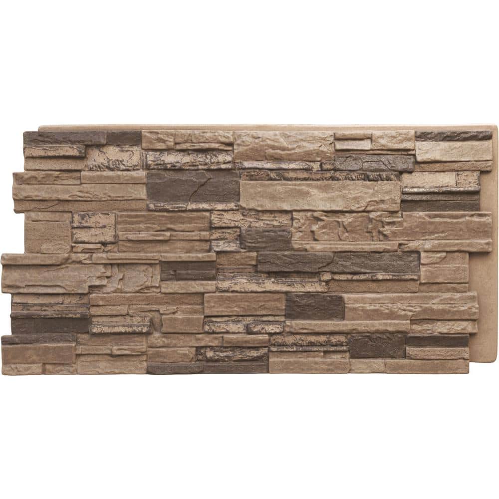Smokey Ridge Faux Stone 48" x 24" Wall Panel
