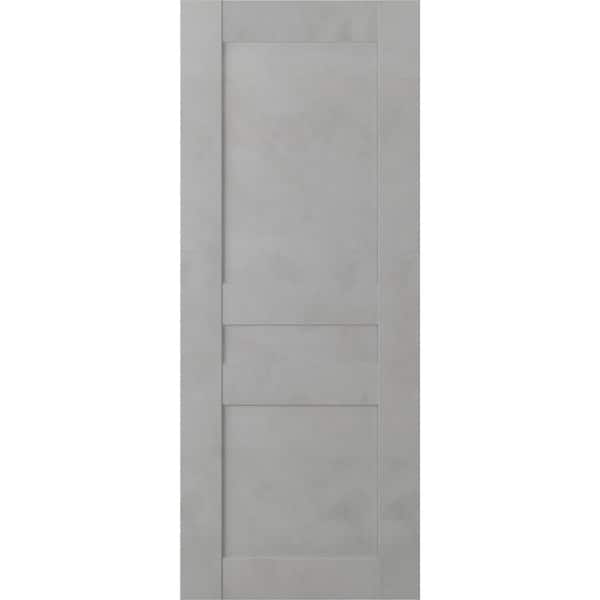 Belldinni 18 in. W x 80 in. H x 1-3/4 in. D 1-Panel Solid Core Vona Light Urban Prefinished Wood Interior Door Slab