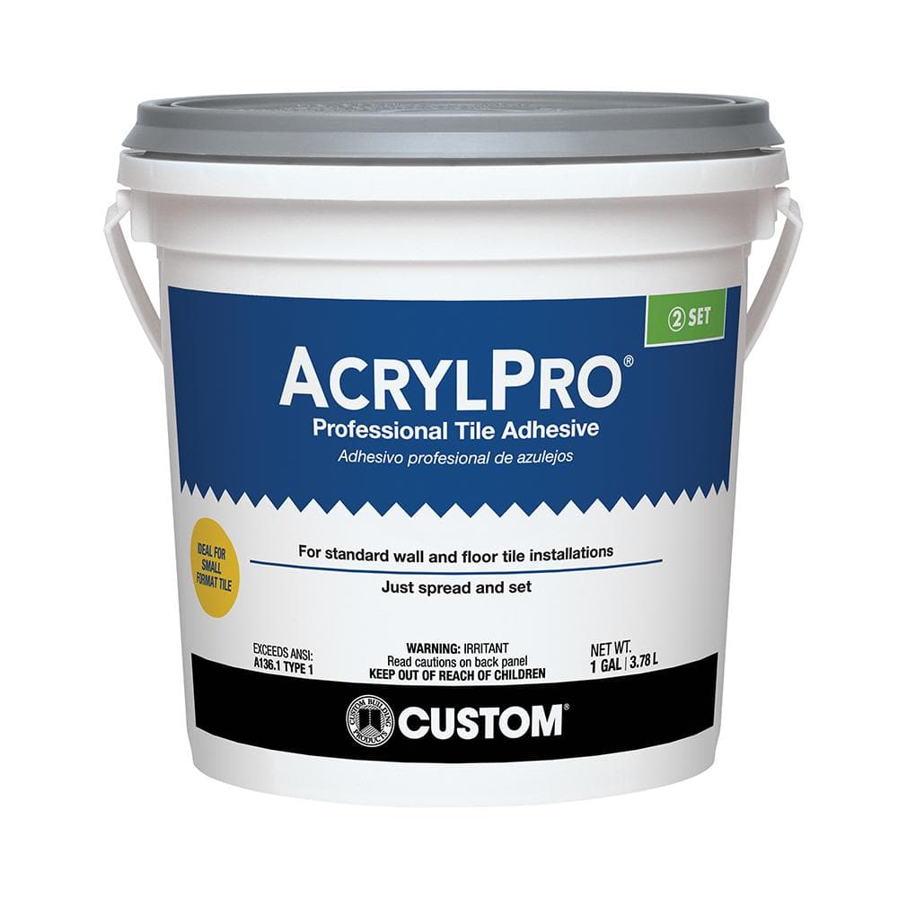 Custom Building Products AcrylPro 4 qt. Tile & Stone 72 Hr. Dry Time Tile  Professional Tile Adhesive ARL40001 - The Home Depot