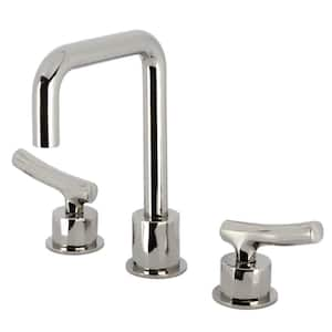 Hallerbos 8 in. Widespread Double Handle Bathroom Faucet in Polished Nickel