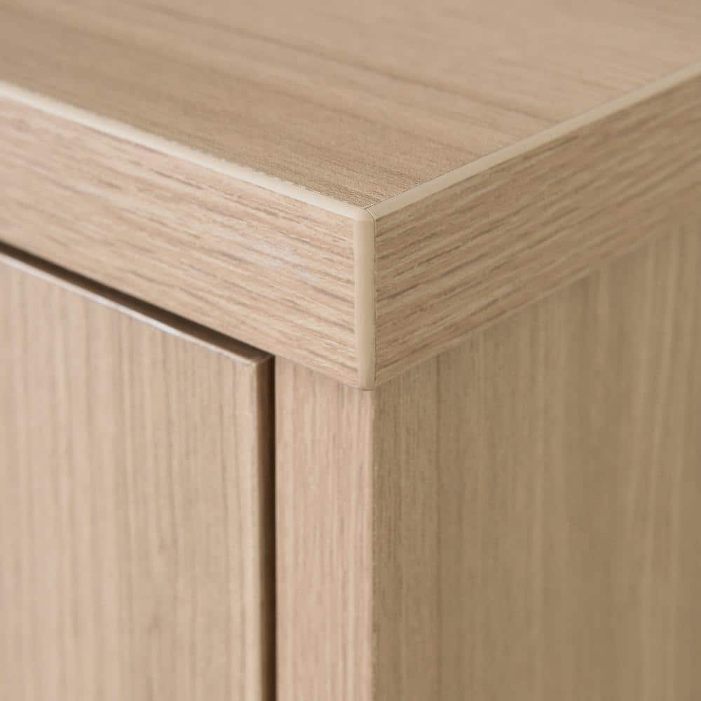 Soft Elm and White Executive Corner Desk with Hutch and Power Outlets