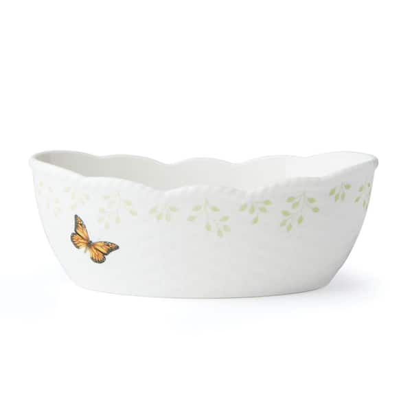Lenox Butterfly Meadow White Porcelain Breadbasket (1-Piece Set)