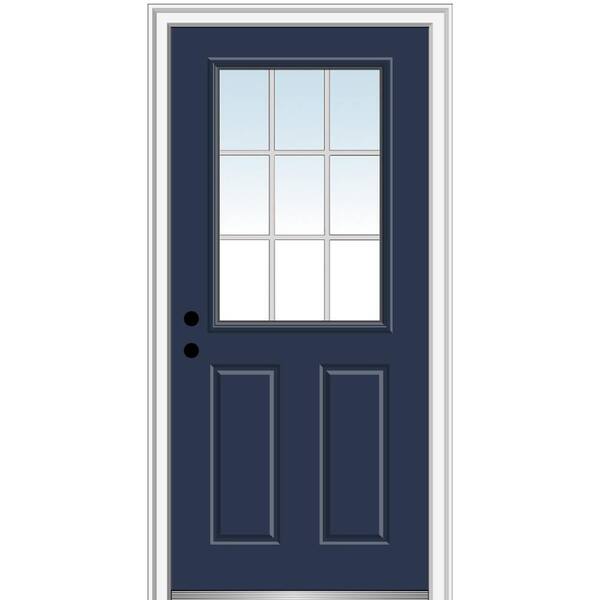 MMI Door 30 in. x 80 in. Grilles Between Glass RightHand Inswing 1/2