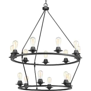 Debut Collection 15-Light Graphite Farmhouse Chandelier Light