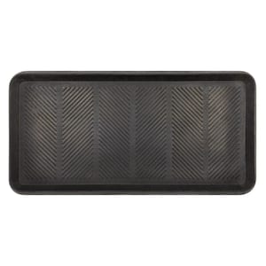 Rubber Black 16 in. x 32 in. Boot Tray Mat