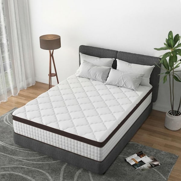 Twin Size Medium Firm Memory Foam 10 in. Euro Top Bed-in-a-Box Mattress