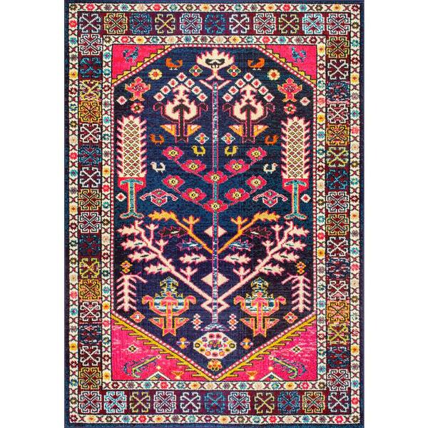 nuLOOM Tonita Tribal Pink 9 ft. x 12 ft. Area Rug