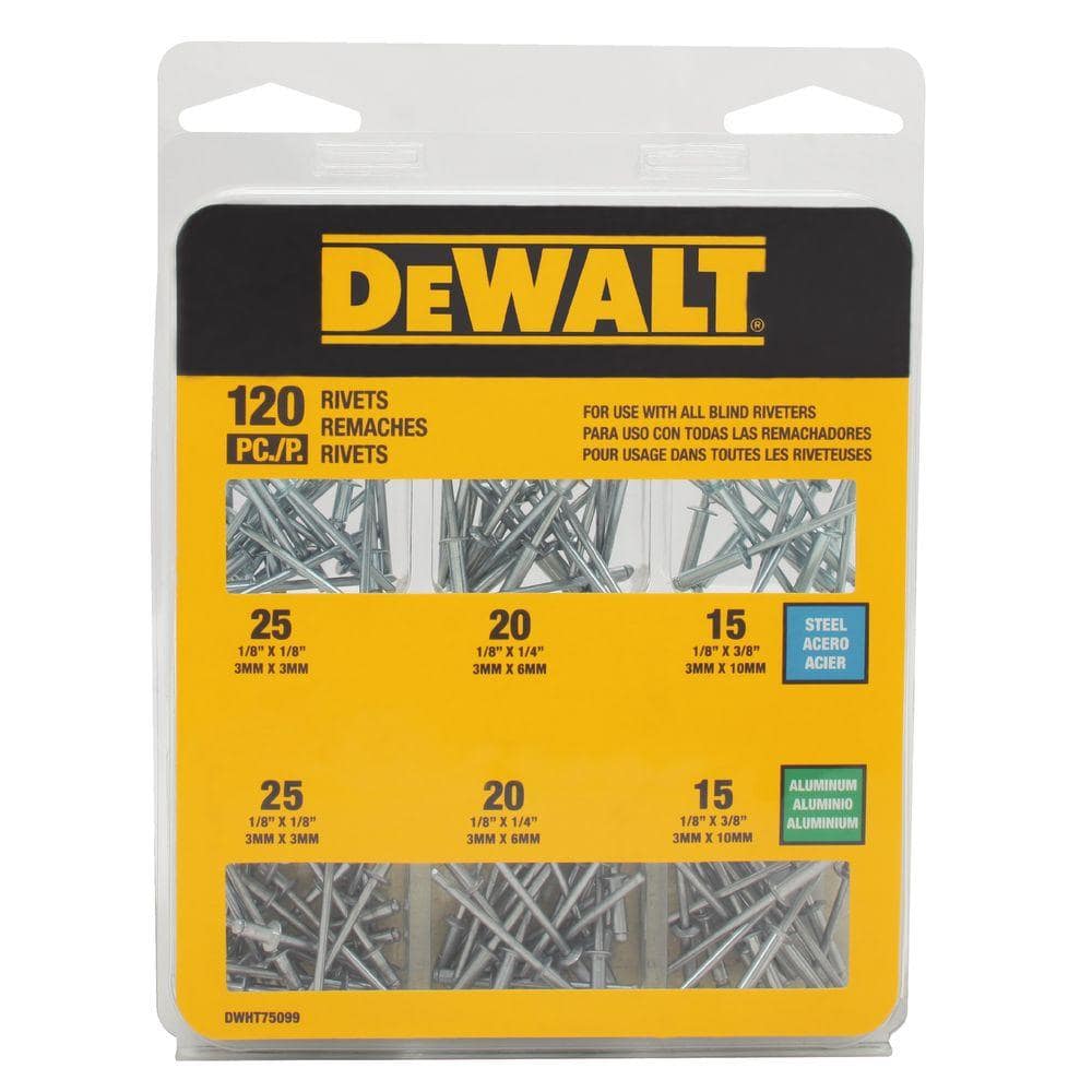 Dewalt Rivet Assortment Pack 120-piece-dwht75099 - The Home Depot