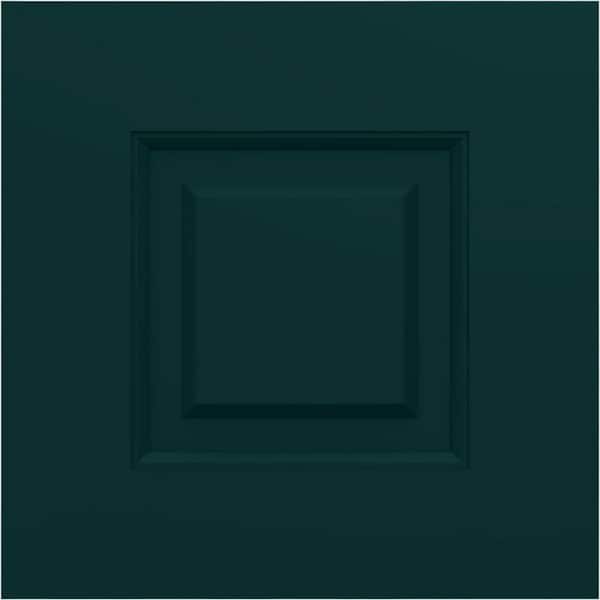 12 in. W x 12 in. H EnduraCore Composite Raised Panel Shutters Sample, Thermal Green