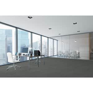 Chase - Slam Dunk - Gray Commercial/Residential 24 x 24 in. Glue-Down Carpet Tile Square (72 sq. ft.)