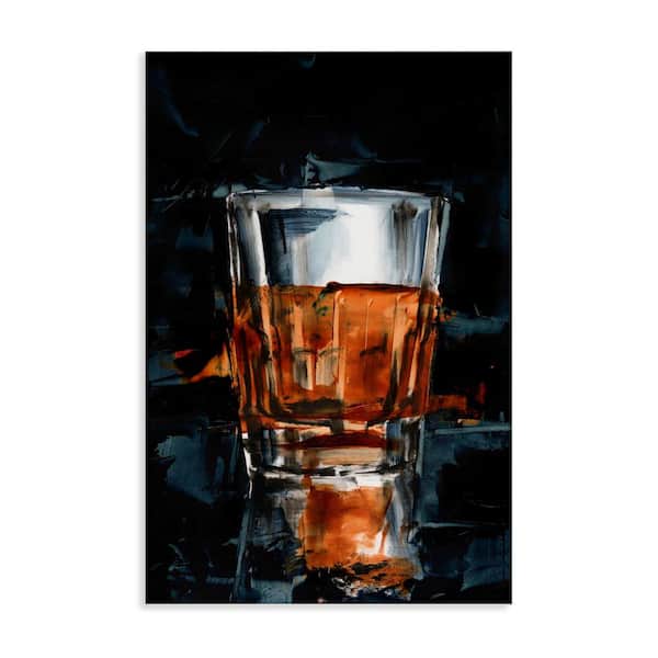 Stupell Industries Straight Whiskey Glass by Ethan Harper Unframed Food Graphic Art Print 45 in. x 30 in.