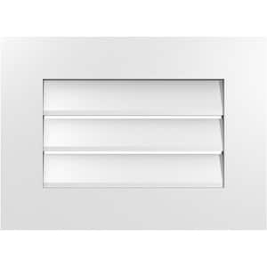 22 in. x 16 in. Vertical Surface Mount PVC Gable Vent: Functional with Standard Frame